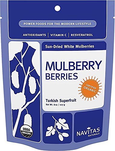 Navitas Naturals Mulberries - 100% Organic, Wheat & GMO Free, 8 oz (12-Pack)