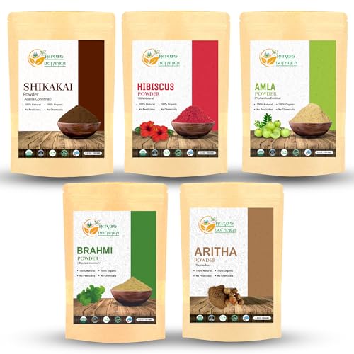 Herbs Botanica Herbal Hair Mask Combo - Nourishes Scalp & Promotes Growth - 5.3oz Each, 1.65lbs