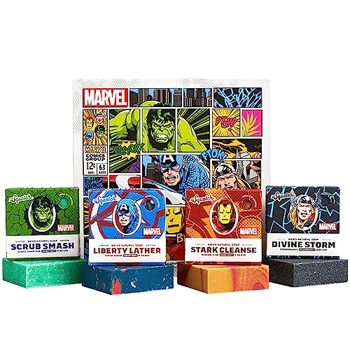 Dr. Squatch Soap Avengers Collection - Natural Bar Soaps for Men, Nourishing Ingredients - 4 Bars