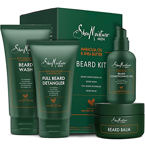 SheaMoisture Men's Grooming Set - Nourishing Beard Care, Natural Ingredients & Hydration - 4pc