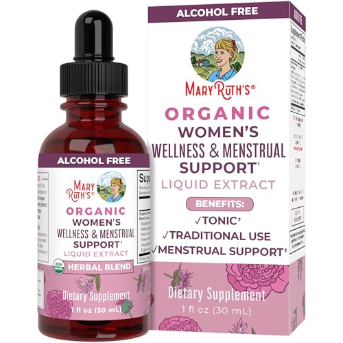 MaryRuth Organics Women's Wellness Herbal Supplement - Menstrual Support, Vegan, Non-GMO - 1oz