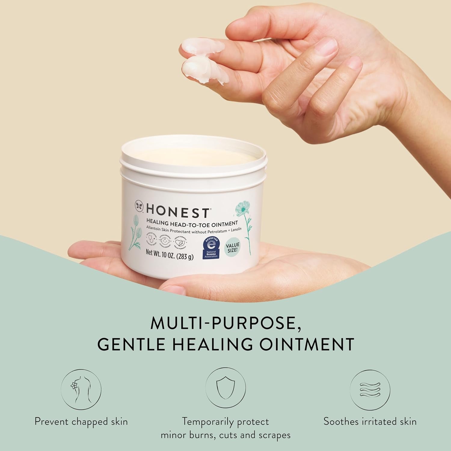 Head to Toe Multi-Purpose Healing Ointment | Gentle for Baby | Hypoallergenic, Vegan, Allantoin-Powered | Value Size, 10 Oz