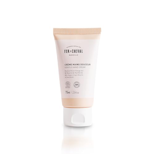 Fer à Cheval Hand Cream - Hydrating Organic Olive Oil & Shea Butter, Quick Absorb, 75ml