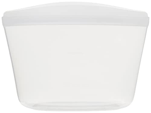 Stasher Reusable Silicone Storage Bag - Leak-Free, Microwave & Dishwasher Safe - 2 Cup Clear Bowl
