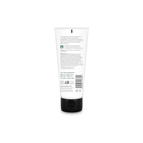 Andalou Naturals Men's Grooming Set - Hydrating Face Lotion with Hemp & Aloe, 3.1oz