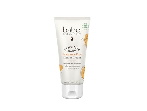 Babo Botanicals Diaper Cream - Soothing 25% Zinc Oxide, Calendula & Shea - EWG Verified - 3oz