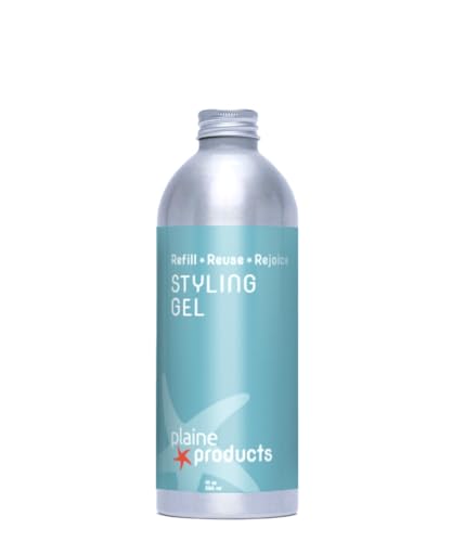 Vegan Styling Gel - Light Hold & Softness, Refillable & Reusable Bottle - 10 oz