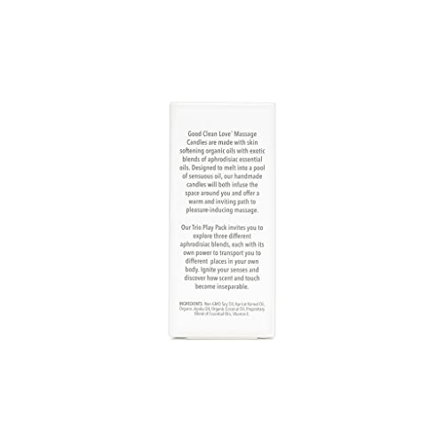 Good Clean Love Candle Set - Natural Aromatic Massage Oils, Exotic Fragrance Trio - 2oz (3 Pack)