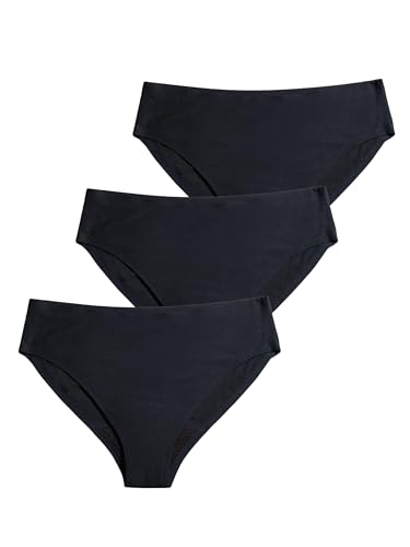 DIVA Reusable Period Underwear - High Absorbency, Odor Control, Seamless Bikini - 3 Pack M/L