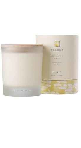 Zents Scented Soy Wax Candle - Uplifting Aroma, Non-Toxic & Elegant Design - 8.5 oz Large Jar