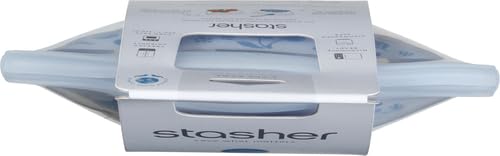 Stasher Reusable Silicone Storage Bag - Leak-Free, Microwave & Dishwasher Safe - 2 Cup Clear Bowl