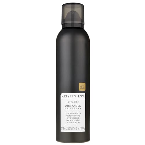 Kristin Ess Hair Styling Product - Flexible Hold, Heat Protectant, Brushable Texture - 6.7 oz