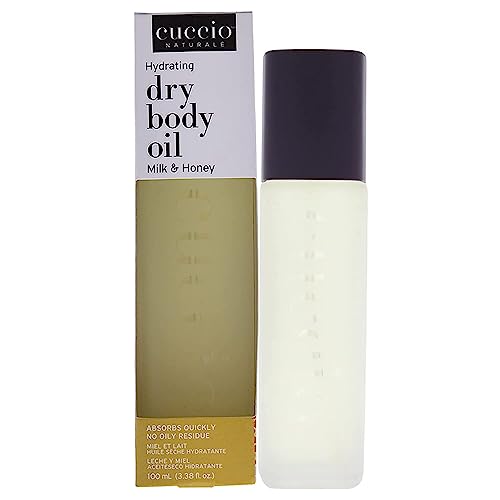 Cuccio Naturale Body Oil - Deep Hydration, Paraben-Free, Milk & Honey Scent - 3.38 Oz