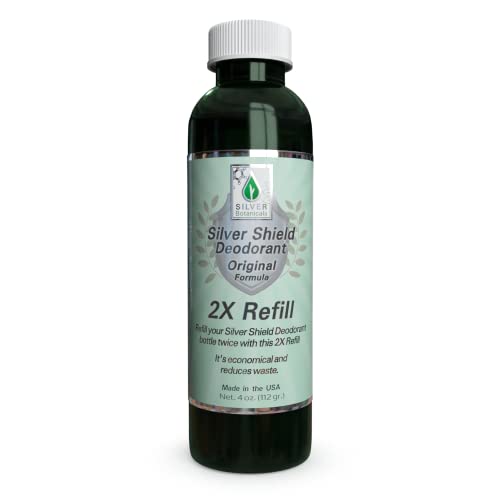 Silver Shield Deodorant - All-Natural Odor Protection, 100% Natural Ingredients - 4 oz Refill