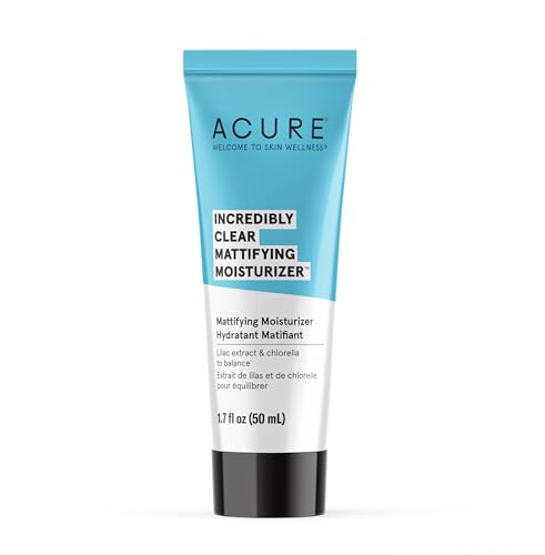 Acure Mattifying Face Moisturizer - Hydrating Oil-Free Formula with Lilac & Chlorella - 1.7 oz