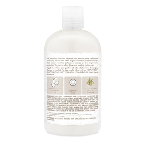 SheaMoisture Virgin Coconut Oil Shampoo - Nourishing, Moisture Balance, Sulfate-Free - 13oz
