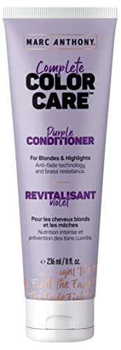 Marc Anthony Purple Conditioner - Neutralizes Brass, Hydrates Color-Treated Hair - 8 Ounce