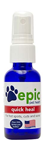 Epic Pet Health Quick Heal Spray - Soothing Relief for Hot Spots & Wounds, 1oz Human Grade