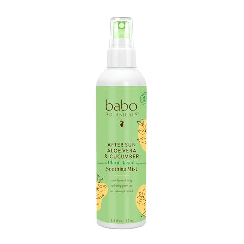 Babo Botanicals After Sun Mist - Hydrating Aloe & Cucumber for Sensitive Skin - 8oz