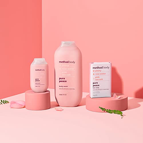 Method Body Wash - Detoxifying, Paraben & Phthalate Free, Moisturizing - 3 x 18oz, Pure Peace