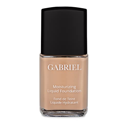 Gabriel Cosmetics Liquid Foundation - Organic, Non-Toxic, Hydrating Formula - Natural Beige, 1 fl oz