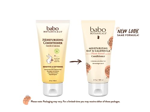 Babo Botanicals Oat & Calendula Conditioner - Nourishes Sensitive Skin, Vegan - 8oz