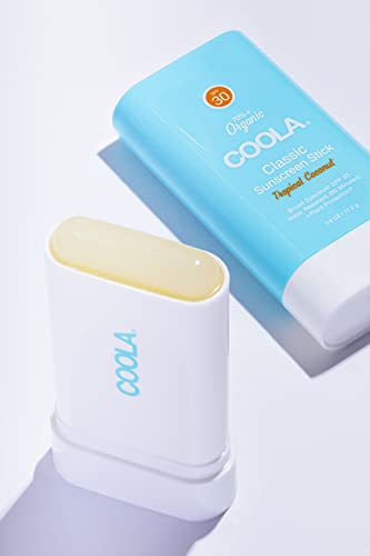COOLA Organic Sunscreen Stick SPF 30 - Nourishing Coconut Protection, Vegan & Gluten Free - 0.15oz