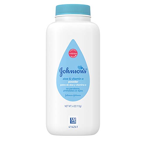 Johnson's Baby Powder with Aloe & Vitamin E - Hypoallergenic, Naturally Derived, 4 oz
