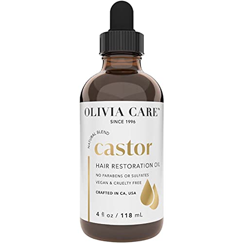 Olivia Care Castor Hair Oil - Restores Shine & Strength, Natural Ingredients - 4oz