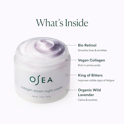 OSEA Dream Night Cream - Hydrating Anti-Aging Formula with Algae Bio Retinol, 1.7oz
