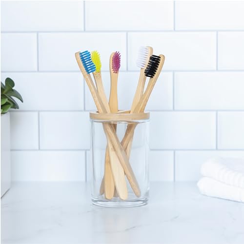 The Humble Co. Bamboo Toothbrushes - Dentist Recommended, BPA-Free Soft Bristles, 5-Pack