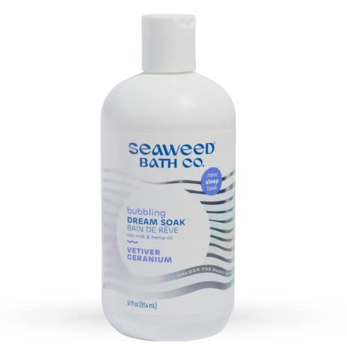 Seaweed Bath Co. Bubbling Dream Soak - Hydrating Oat Milk & Hemp Oil, Vetiver Geranium Scent - 12oz