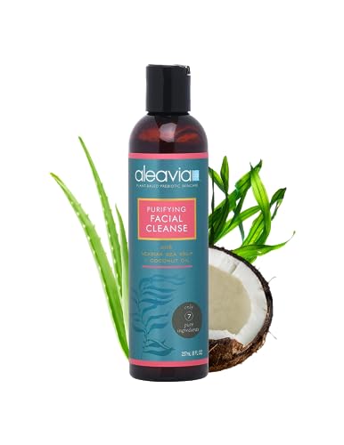 Aleavia Purifying Facial Cleanser - Nourishes & Balances Skin, Vegan, Fragrance-Free - 8 oz