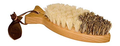 Redecker Vegetable Brush - Dual-Sided Bristles, Oiled Beechwood Handle, 6in, Made in Germany
