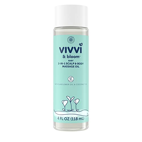 VIVVI & BLOOM Baby Body Oil - Fast Absorbing Moisturizer, Hypoallergenic, EWG Verified - 4 fl. oz
