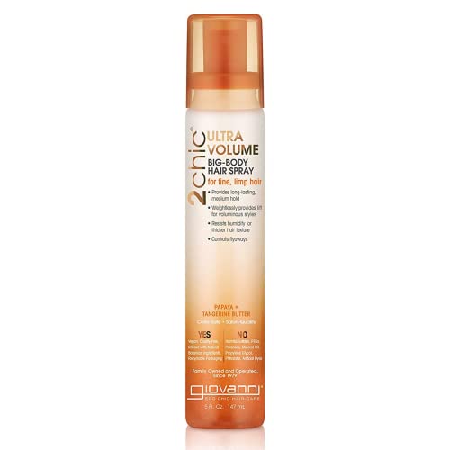 GIOVANNI 2chic Ultra-Volume Hair Spray - Weightless Hold, Color Safe, Vegan - 5 fl oz