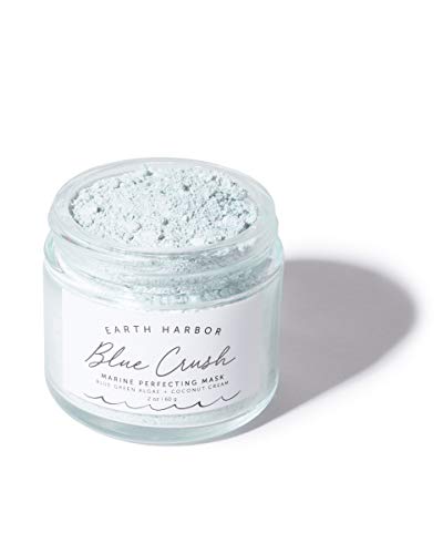 Earth Harbor Blue Crush Face Mask - Exfoliates & Nourishes, Organic Algae & Coconut Cream - 2 oz