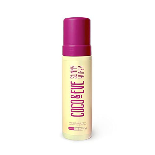 Coco & Eve Sunny Honey Self Tanner Mousse - Natural Glow, Hydrating Formula - 6.7 fl oz