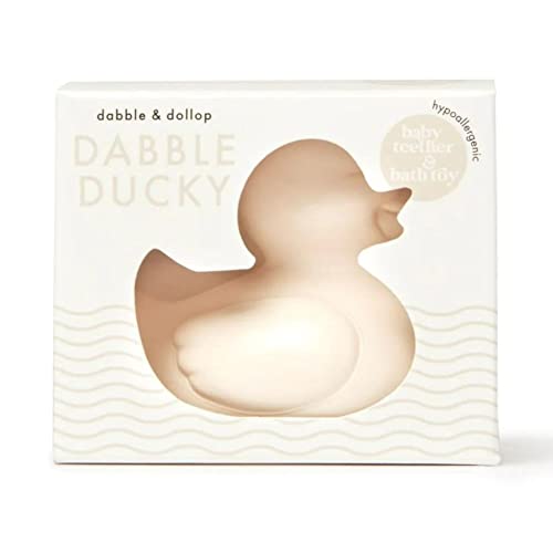 Dabble & Dollop Ducky Toy Teether - Latex-Free, Dishwasher Safe, Non-Toxic, Made in USA