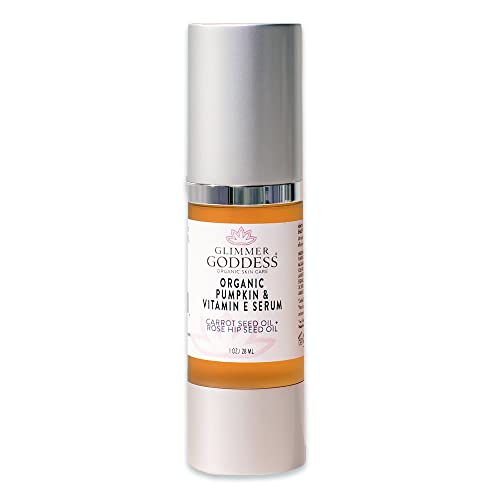 Glimmer Goddess Organic Face Serum - Antioxidant-Rich, Youthful Glow, Pumpkin & Vitamin E - 1oz