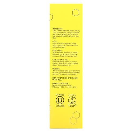 Beekeepers Naturals Propolis Plus Nasal Spray - Supports Immune Health, 1 Fl Oz