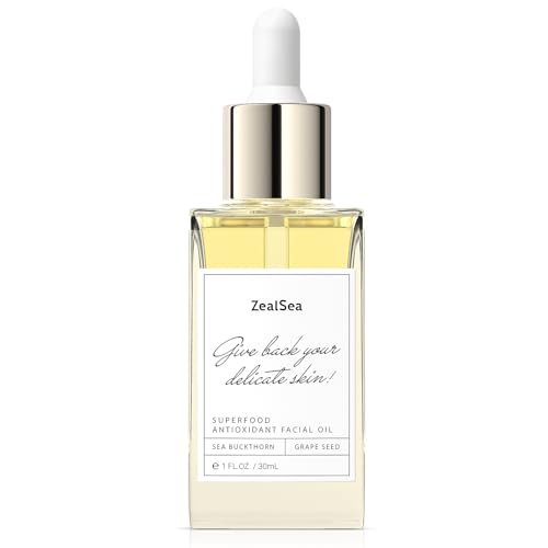 ZealSea Superfood Face Oil - Hydrates, Anti-Aging with Vitamin E & 3 Plant Oils - 0.9 Fl Oz