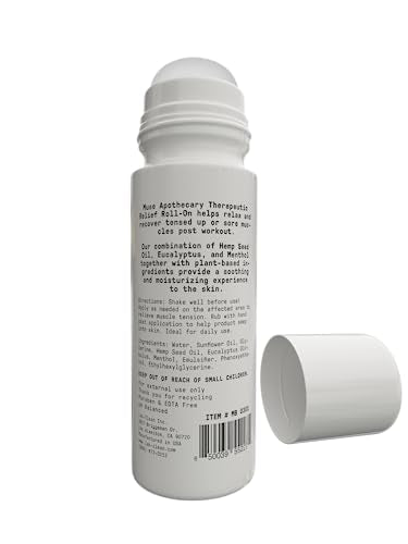 Muse Apothecary Hemp Ritual Muscle Balm - Therapeutic Relief, USDA Organic Hemp Oil - 3oz