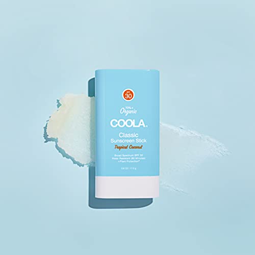 COOLA Organic Sunscreen Stick SPF 30 - Nourishing Coconut Protection, Vegan & Gluten Free - 0.15oz