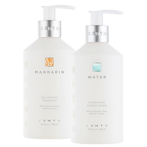 ZENTS Hair Care Set - Nourishing Shampoo & Moisturizing Conditioner, Vegan & Cruelty-Free - 10 fl oz