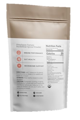 BIG BOLD HEALTH Himalayan Tartary Buckwheat Sprout Powder - Immune Support & Gut Health - 8oz