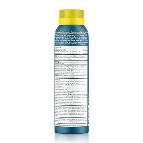 Oars + Alps Hydrating SPF 50 Sunscreen Spray - Nourishing Vitamin C, Water-Resistant - 6 Oz