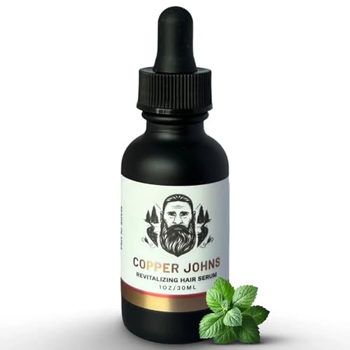 Copper Johns Hair Serum - Strengthens Hair, Reduces Breakage, Peppermint Scent - 1oz