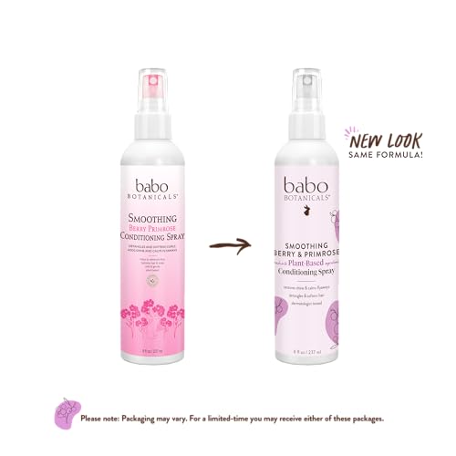 Babo Botanicals Conditioning Spray - Detangles, Nourishes, Hypoallergenic - Light Berry Scent