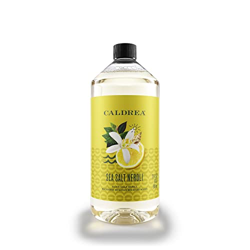 Caldrea Hand Soap Refill - Gentle Cleanser with Aloe Vera, Olive Oil & Sea Salt Neroli - 32oz